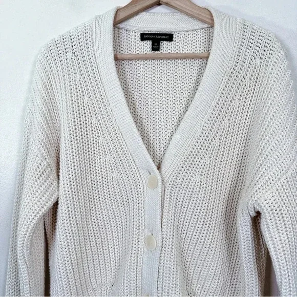 Banana Republic Cream Sweater Cardigan - Picture 9 of 16
